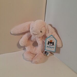 Jellycat Bashful Blush Bunny Plush Baby Ring Rattle Pink
